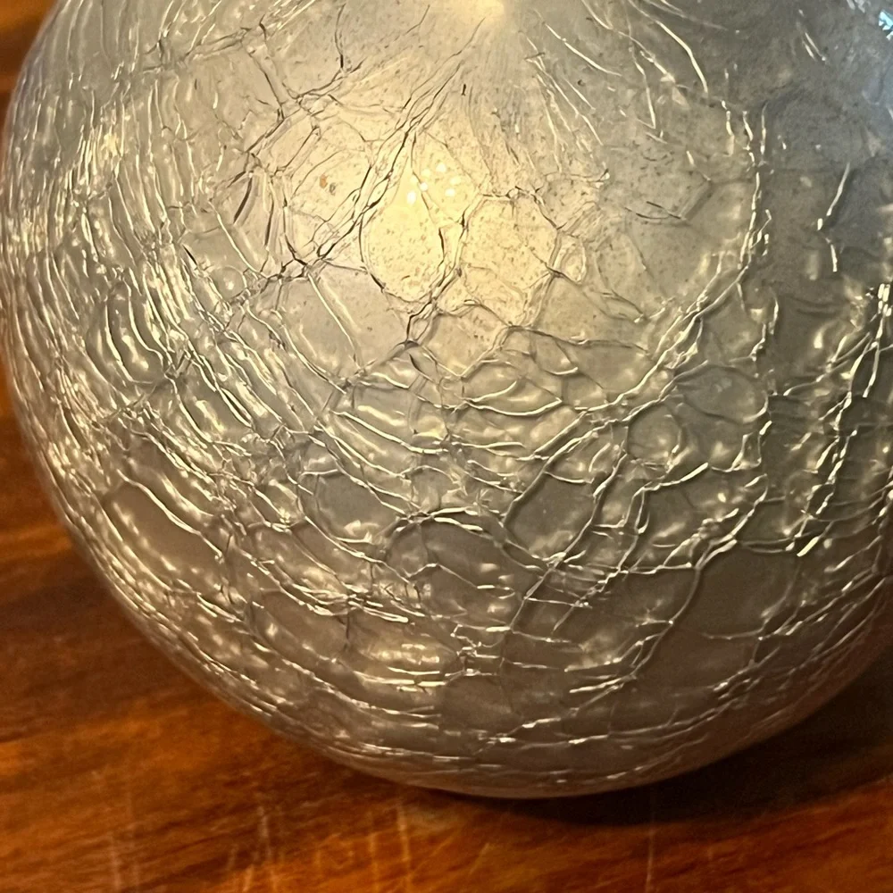 Restoration Hardware Mercury Glass Heavy Christmas ornament silver 3.75”